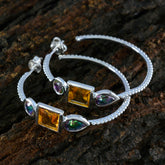 Tereza Multicolor Trilogy Stud Earrings for Everyday Glam